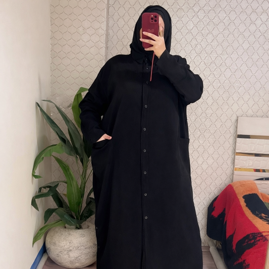 Black Flow Abaya
